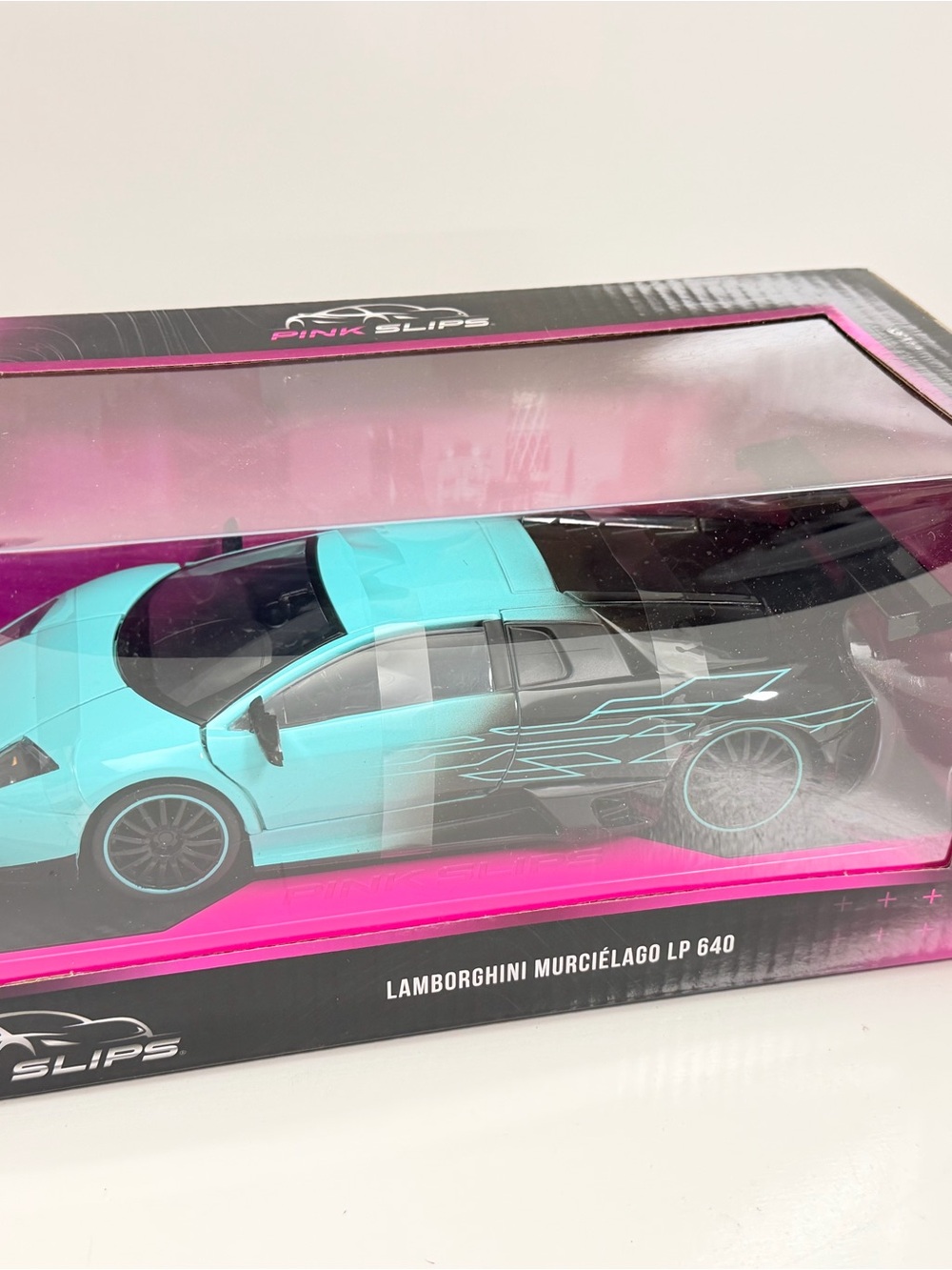 Jadapink slips Lamborghini Murciélago LP 640 Die-Cast Car Model - Teal and Black